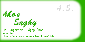 akos saghy business card