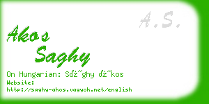 akos saghy business card